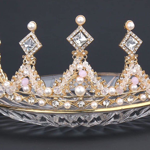 Rhinestone Prinsesse Pandebånd - Krystal Bryllups Tiara til Fødselsdag Cosplay Kostumer Hårtilbehør