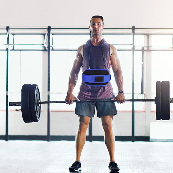 Viktlyftningsbälte för Gym Fitness Träning - Nylonvadderat Dubbelt Bälte med Ländryggsstöd för Bodybuilding, Funktionell Träning, Styrketräning
