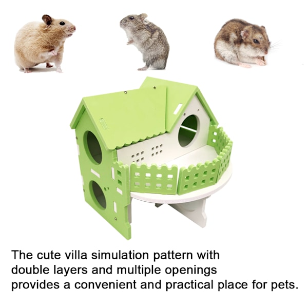 Hamstergömställe, Montera Hamster Hut Villa, Burhabitat Dekor Tillbehör, Leksaker för Hamster Hamster Sovrum