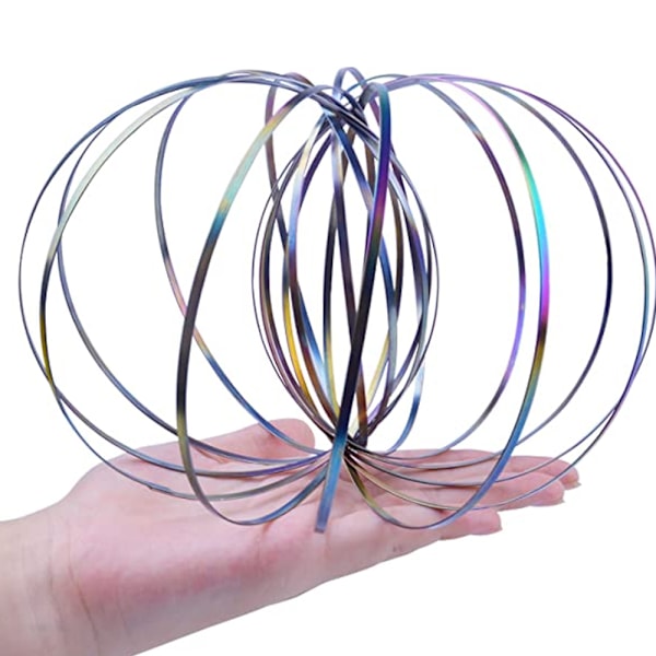 1 stk Rustfrit stål armbåndslegetøj 3D magisk flowring interaktiv kinetisk fjederarmbånd afstressende legetøj til børn og voksne