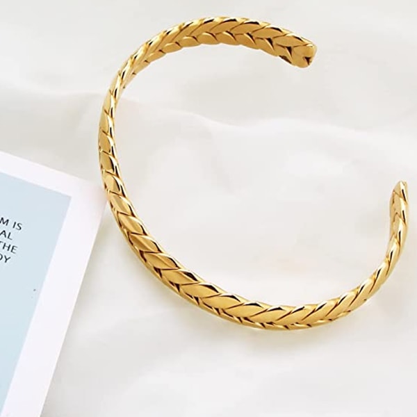 Armbånd med manchet, kædearmbånd til kvinder Unikt vævet hvede Fødselsdagsgaver