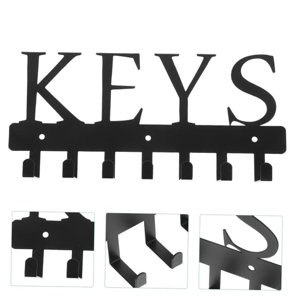 Storage Rack, Wall Key, Hook Rack, English Keys, Iron Clothes and Hat Hanger, Key Hooks, Iron Hooks