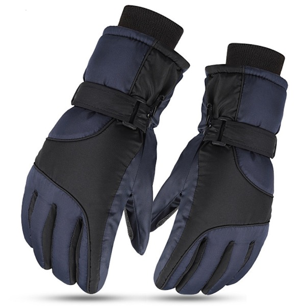 Tykke fløjlsbløde, varme motorcykelvandtætte, skridsikre vindridnings-touchscreen-bomulds-skiglove