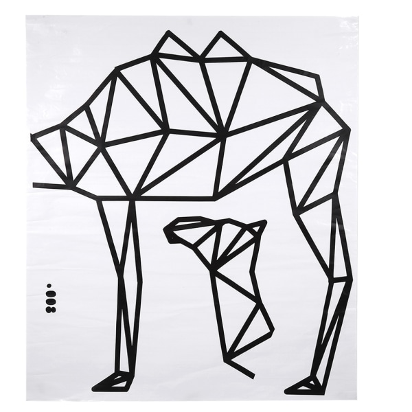 Avtagbar geometrisk djurdesign vinyl väggdekal
