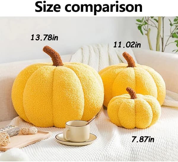 Decorative Pumpkin Plush Pillow Cute Halloween Decoration Stuffed Cushion