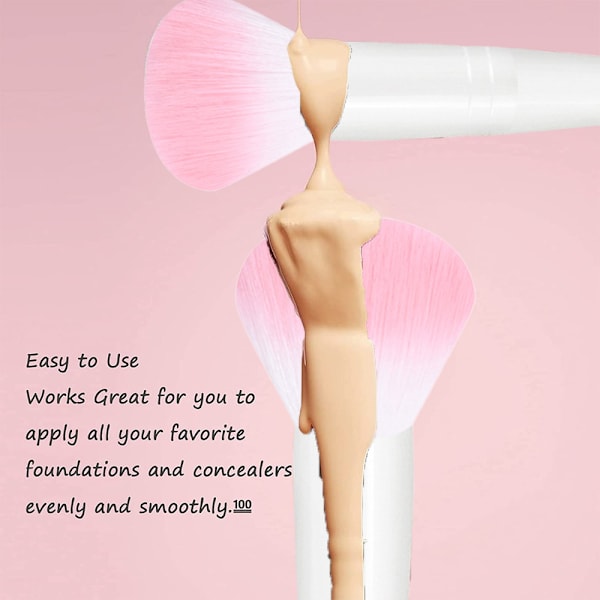 Foundationbørste til flydende makeup Dobbeltsidet foundationbørste & concealerbørste
