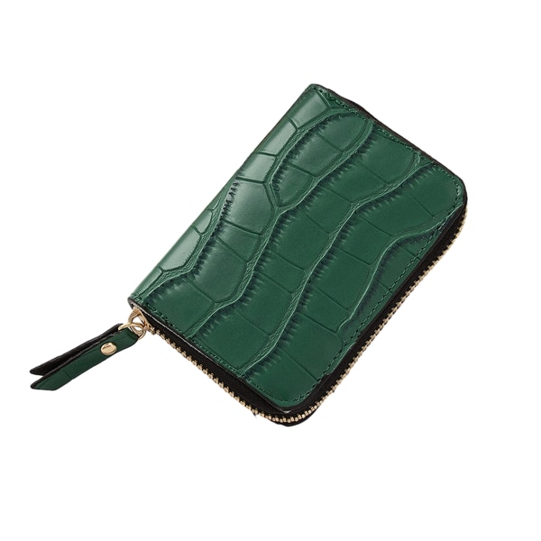 PU-läderplånbok för kvinnor Kreditkortshållare Dragkedja
