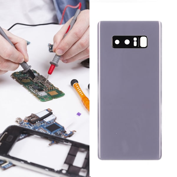 Bakre Glasöverdrag Ersättningskit för Samsung Galaxy Note 8 Framre Yttre Skärmglasöverdrag Reparationskit Lila