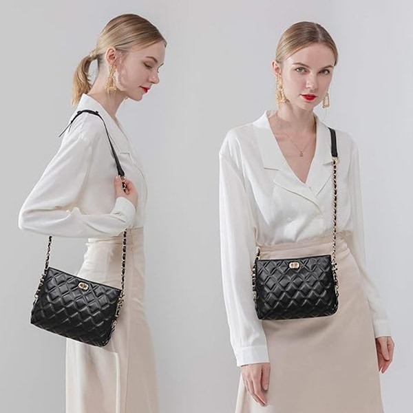 Små Crossbody-väskor för Kvinnor Plånböcker Mode Läder Lätt Handväskor Axelväska