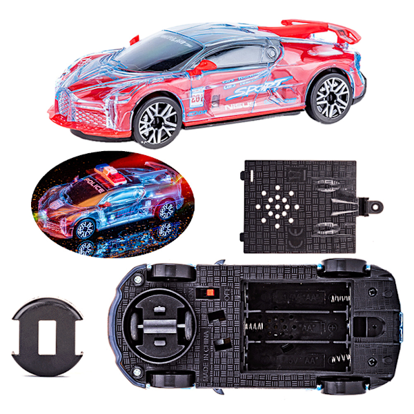 Auton lelut - Valoisa leluja lapsille, vilkkuvat LED-valot - Leikkiautoja 3-vuotiaille pojille +