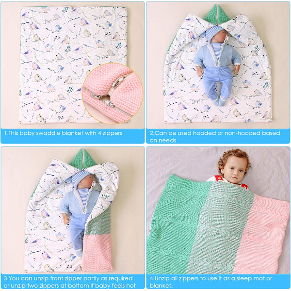 Babyfilt, Vagnomslag, Mjuk Tjock Fleece Varma Filt
