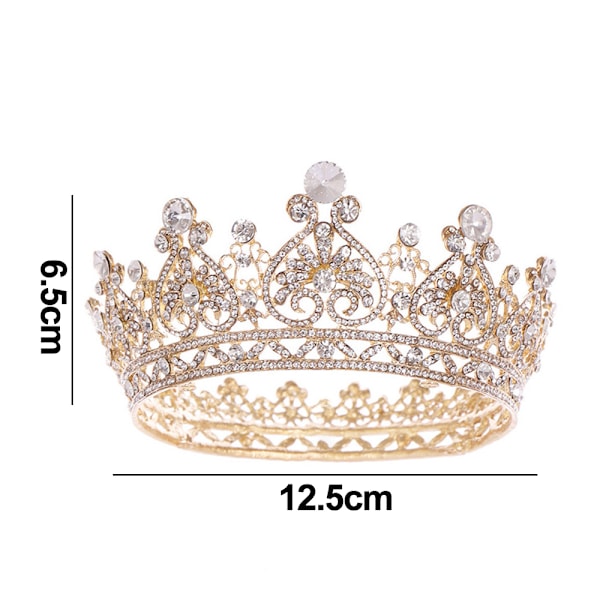 Dronningkrone til Kvinder - Krystal Tiara Krone Pandebånd til Fødselsdag Bryllup Halloween Pageant Hårtilbehør