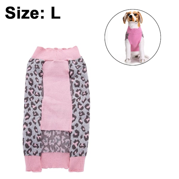 Vinterleopard Varm Kattsweater Fashion Stickad Väst för Katter Valp Smådjur