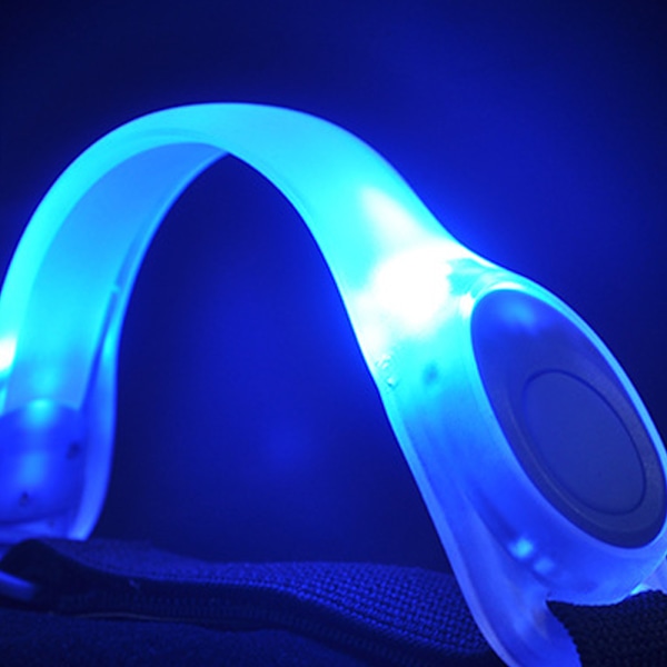 2 stk LED Nat Reflekterende Armbånd, PVC Oplyst Håndledsrem