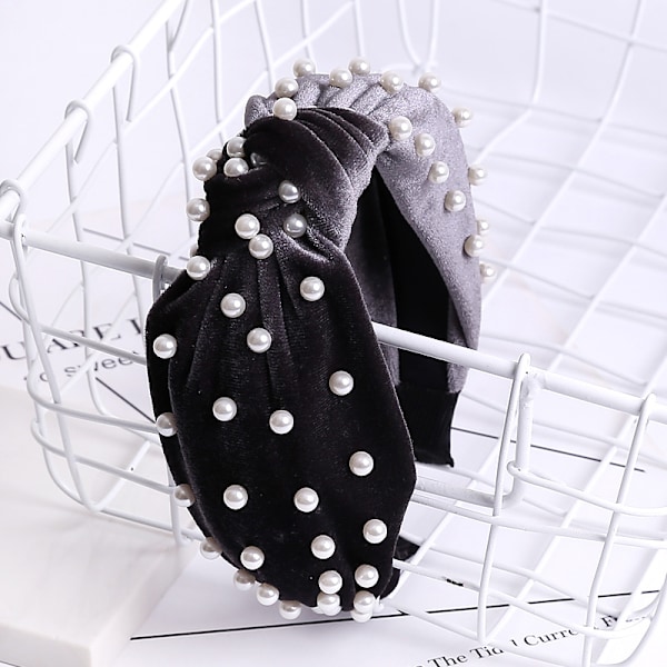 Hårband för kvinnor Pärlhårband - 1 st Vridet Falskt Pärl Sammet Hårband Elegant Bling Hårclips Hårsnålar Hårkläder Barrette Stylingverktyg