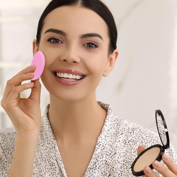 Vaskbare Runde Makeup-svampe, Puff Makeup Applikator, Bløde Skønhedssvampe