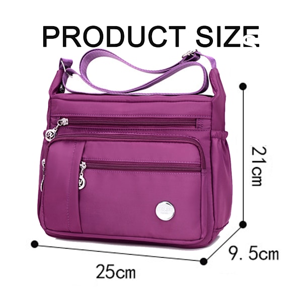 Crossbody-väskor för kvinnor Trendig axelremsväska Crossbody-väska för kvinnor Vattentät Lätt Casual Axelhandväska Plånbok Ryggsäck