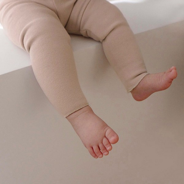 Baby Leggings, enkla byxor med stor rumpa för pojkar och flickor, höst- och vinterkläder (Mörkröd)