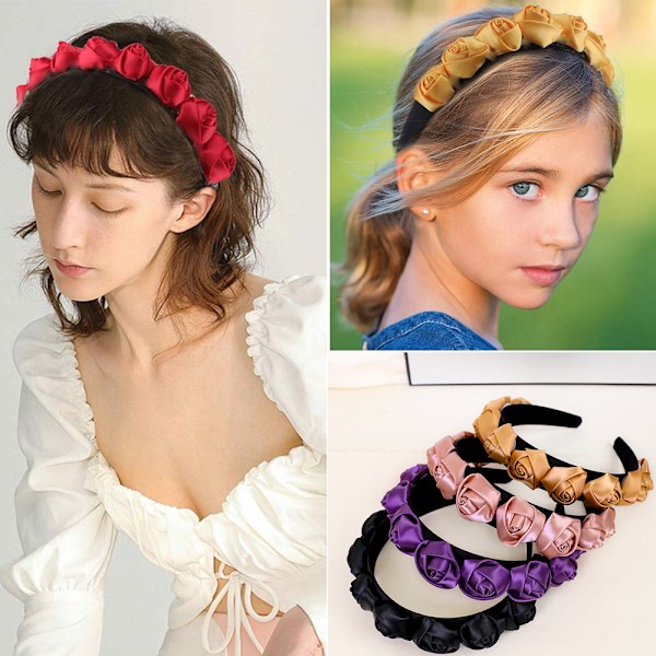 Blomsterdiadem, Modediadem Boho Diadem Söta Diadem för Fest Halloween Jul