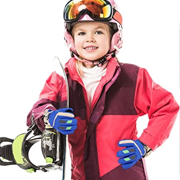 Vinter Skihansker for Barn, Vanntette Snowboardhansker for Jenter og Gutter, Varme Snøvotter