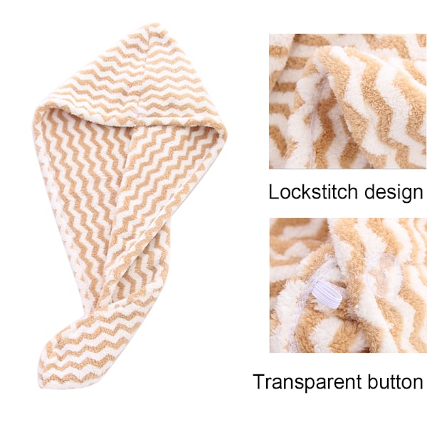 Hårhandduk Wrap för Kvinnor och Män 2-pack Badrumstillbehör