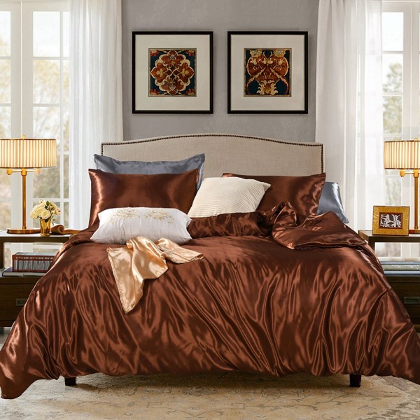 3 st / set modern stil konstsilke sängkläder set Örngott