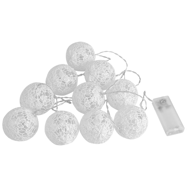 1,5 m 10 palloa LED-nauhavalo jouluun ja juhliin, lämmin valkoinen