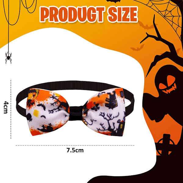4 st Halloween husdjursprodukter Halloween fluga krage hund katt fluga dekoration