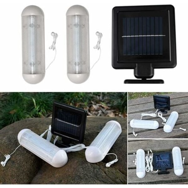 Solar Shed Light, Väggmonterad Solar Garage Light för utomhus IP55 Vattentät, Dubbel LED-lampa Väggmonterad nödlampa för trädgård, utomhus,