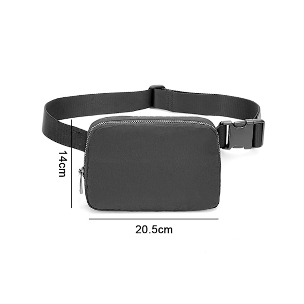 Mode Waistpack för Kvinnor och Män - Liten Bältesväska med Justerbar Rem för Löpning, Resor och Vandring