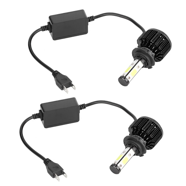 Vanntett Bil LED-Frontlys H7 6500K 8000LM Hvit Lyskilde COB Pærer