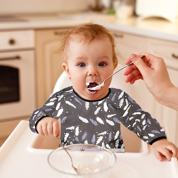 Långärmade Babysalladar, Spädbarnssalladar För Att Äta, Plast Salladar, Babysalladar, Avvänjningssallader, Smock Salladar