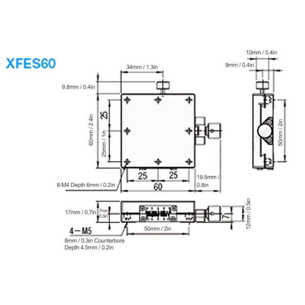 Glidande Bord Tunn XAxis Aluminiumlegering Plattform Högprecision Manuell Förskjutningsplattform