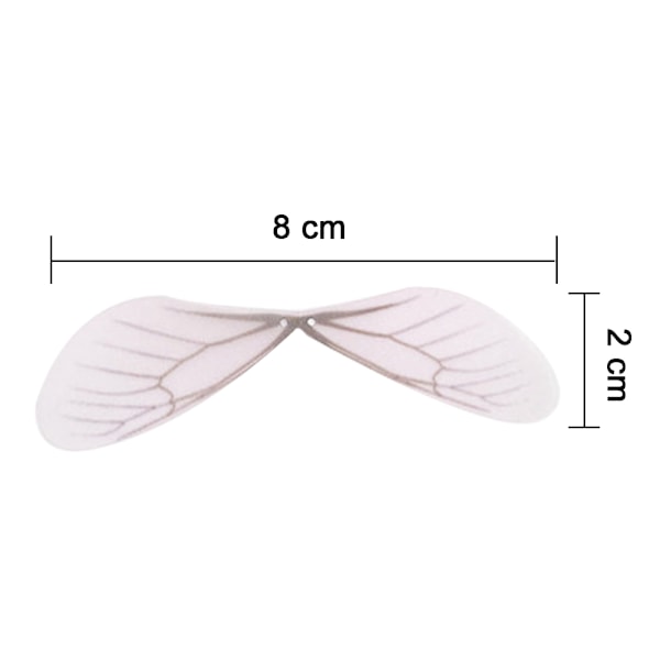 70 par Dragonfly-vinger Charms Kunstige Butterfly-vinger Charms Håndverk Vinger Ørepynt Charms for Kvinner Ørepynt Henger Smykker