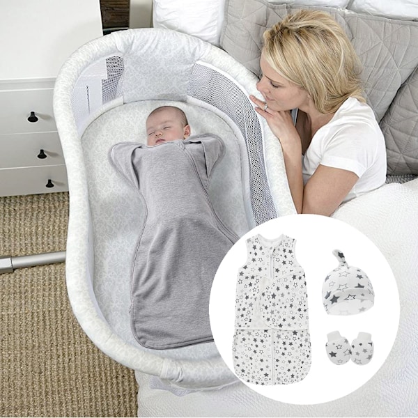 Baby Silkworm Sovsäck - Sovsäck för bebisar med mössa och vantar