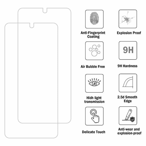 Samsung Härdat Glas Skärmskydd för Galaxy S24 Ultra - 2 Pack