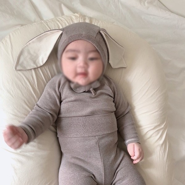 Barnkläder kostym barn basrock baby vår och höst hem kläder pyjamas (Khaki)
