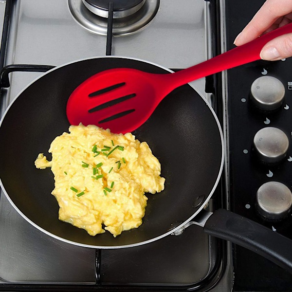 Silikon Nonstick-blandnings- och skedskedar set 2-delar, BPA-fri, hög värmebeständig, hygienisk design, matlagningsbakskedar set för omrörning,