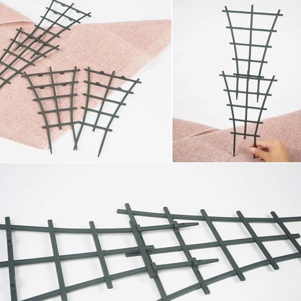 Blomkruka-Spaljé, Spaljé för Inomhusväxter, Mini Växt Spaljé DIY Trädgård Växtstöd, Överlagrat, Klätter Spaljé Blomstöd för Krukväxter