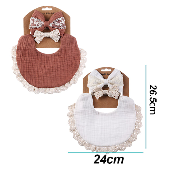 Babyslynger til Piger Vendbare Boho Dobbeltlags Bomulds-Sutte-Slynger med Nylon Pandebåndssæt