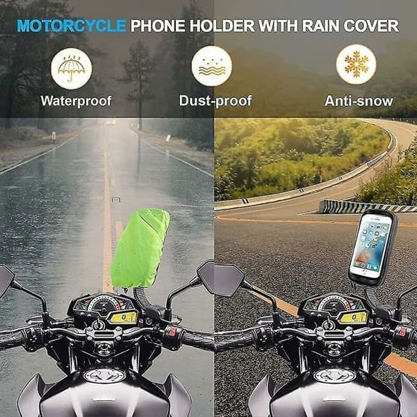 Universal Motorcycle Phone Mount - Waterproof - 360° Rotation - Up to 6.5\"