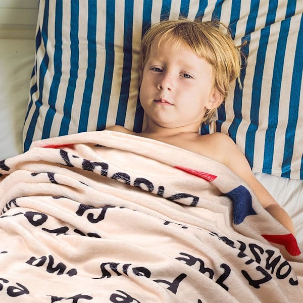 Brevfilt, Personlig Kärleksbrev Flanellfilt Till Min Son Från Mamma Särskilt Tillfälle Present, Vinter Varm Mjuk Brevfilt, Positiv