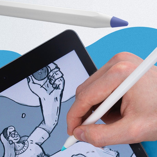 Silikonskyddsspetsar för Apple Pencil 1:a/2:a generationen halkfria tysta - 10 st
