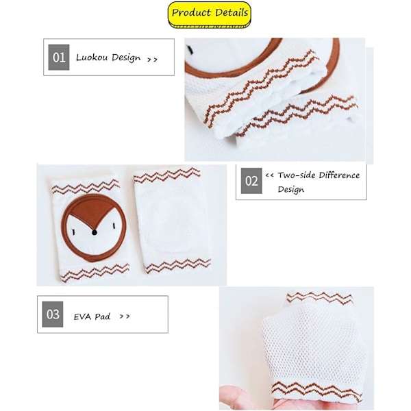 Knäskydd för krypande bebisar, Unisex Baby Kryp-Halskydd, Småbarns Knäskydd Säkerhets Skydd
