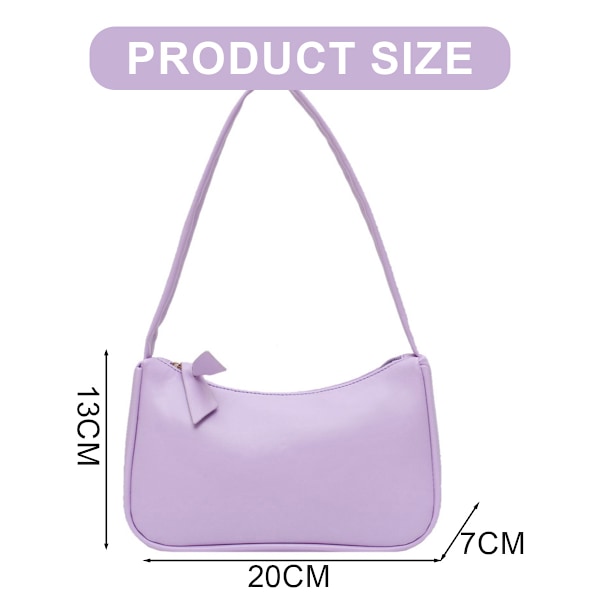 Retro Baguetteväska En axelhandväska Konstläder Underarmväska Dam Crossbody Väska