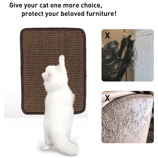Kattklösmatta, naturliga sisalkattklösmattor, horisontell kattgolvskrapa, matta, skydda soffa och mattor