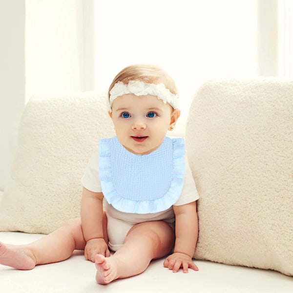 Baby Muslin Bandana Drool Bibs för Pojkar och Flickor Justerbara Baby Bibs Set 6PCS för Tandspottning och Droolning Multi-Use Scarf Bibs