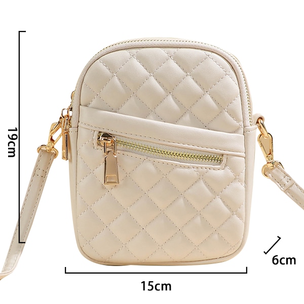 Crossbodyväska för kvinnor, axelväska i läder, mobiltelefonväska, liten crossbody, justerbar axelrem, mobilväska, plånbok, handväska för kvinnor