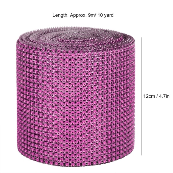9m 24 rader Galvanisera plast konstgjorda strassband