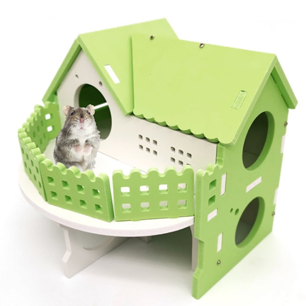 Hamstergömställe, Montera Hamster Hut Villa, Burhabitat Dekor Tillbehör, Leksaker för Hamster Hamster Sovrum